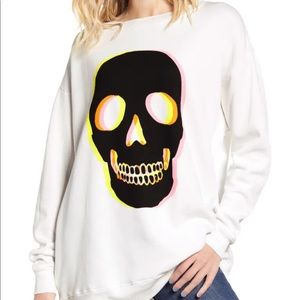 Wildfox Glow Skull Roadtrip Sweatshirt NWOT